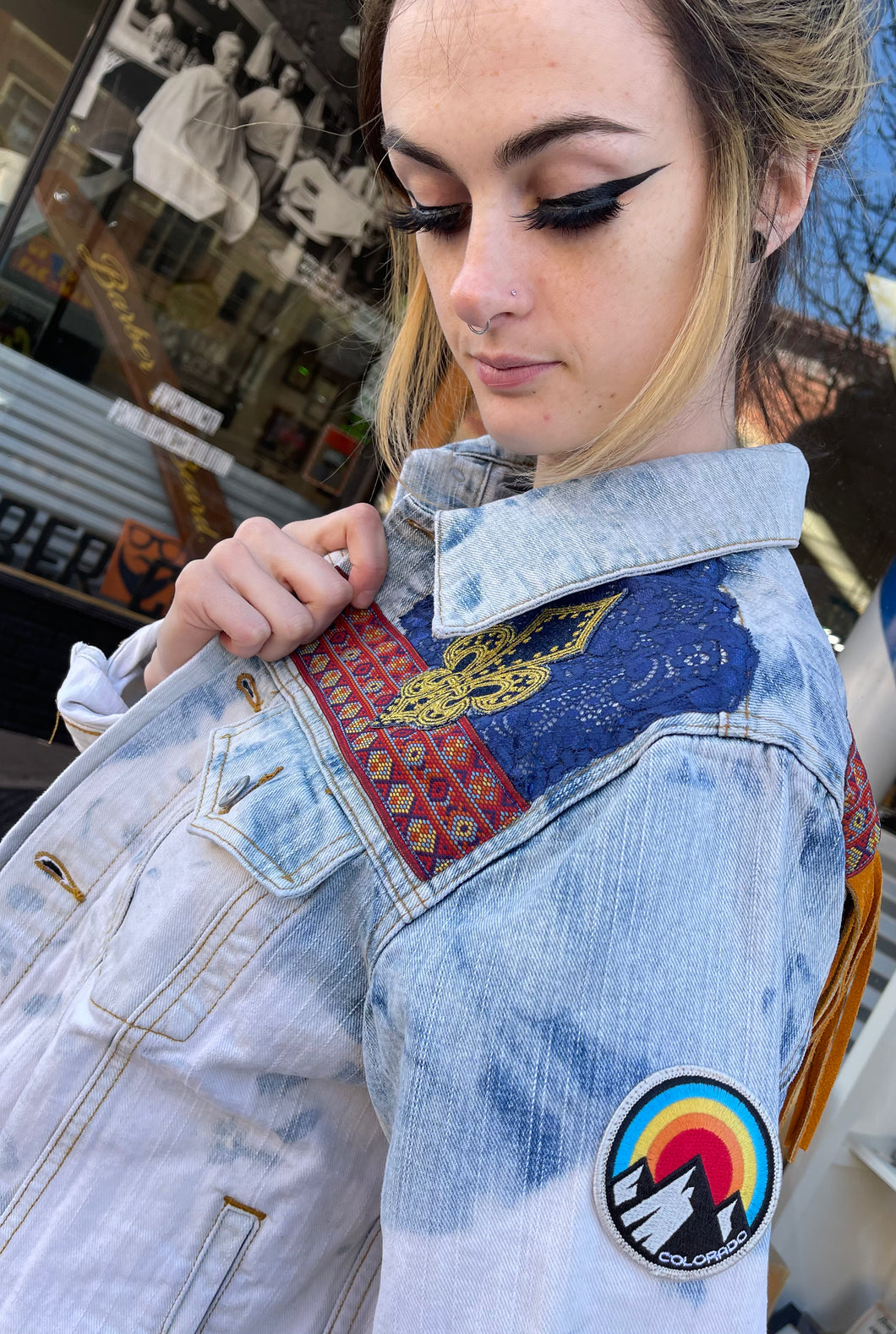 Cortez Nights Distressed Denim Jacket