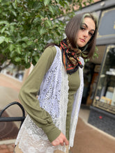 Load image into Gallery viewer, Ribbed Knit Turtleneck Top with Lantern Sleeves Olive
