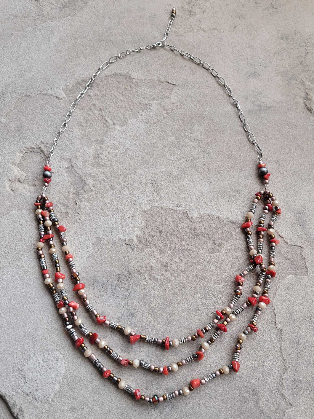 Red Rock Layered Necklace