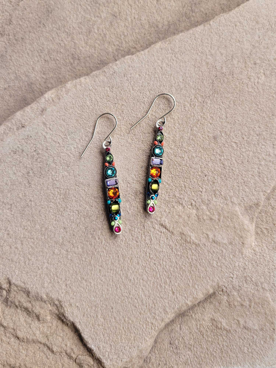 Multicolor Elongated Earrings