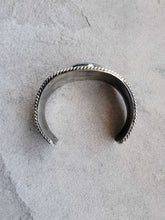 Load image into Gallery viewer, German Silver Freeform Turquoise Dot Cuff
