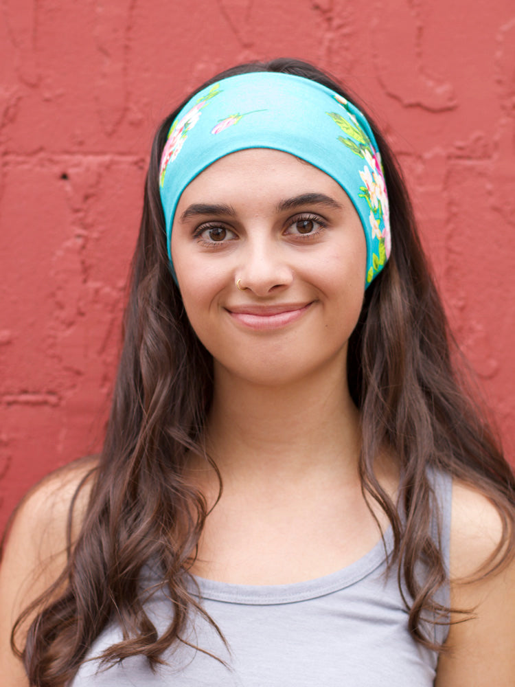 The Bandeau - Turquoise Floral